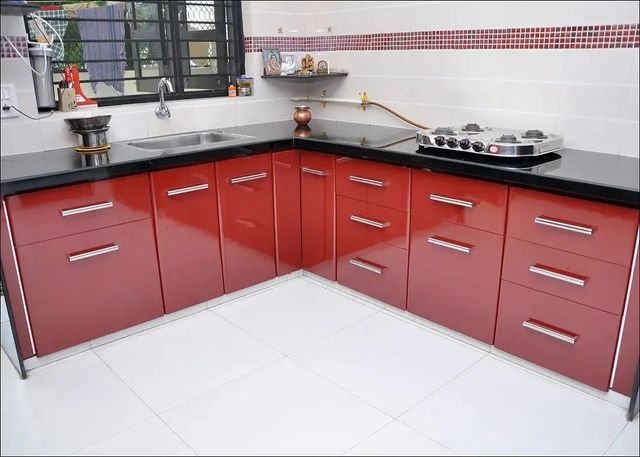 Mirror finish acrylic Modular Kitchen Material Wooden Appearance Modern Door Finishing Acrylic Finish Type Powder - Image 8