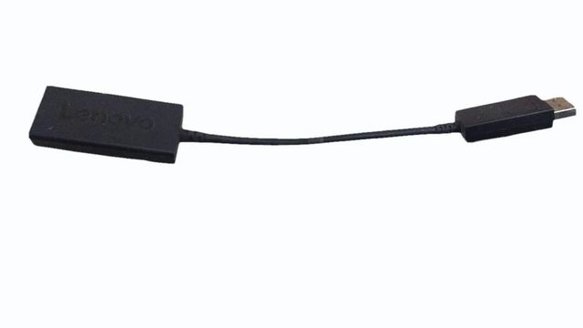 Lenovo Mini DP HDMI Converter Color Black Material PVC Brand Lenovo Connector Type HDMI Resolution Support 1080p Product Type HDMI - Image 1