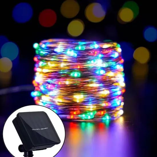 Solar Light String, LED Light, Colored Light, Copper Wire Light - Image 2