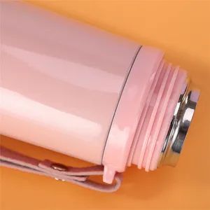 500ml Stainless Steel Thermos with Metal Coating Cover PP Color Pink Trademark OEM Style Outdoor Capacity 500ml Brand Name OEM/ODM - Image 5