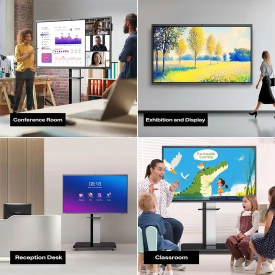 75 Inch Interactive Flat Panel Smart Board for Teaching Classroom ...