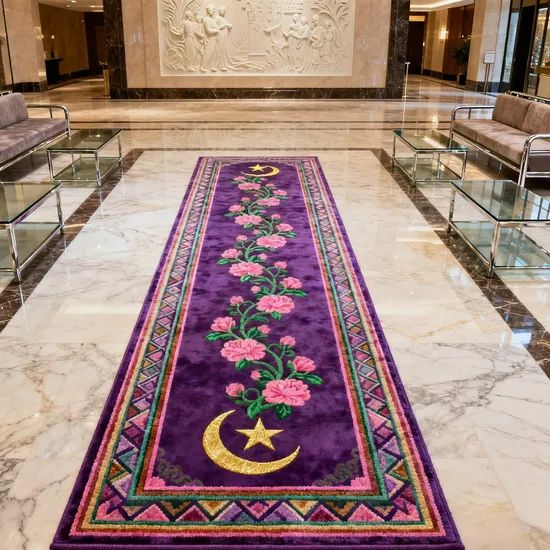Custom Pattern Muslim Prayer Mat Home Decoration Comfortable and Soft Prayer Rug Hot Selling Mat High Quality Islamic Prayer Mat - Image 3