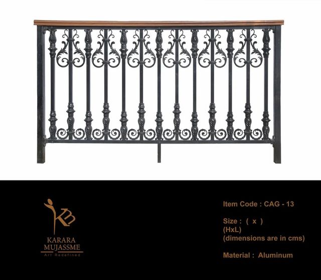 Panel Aluminium Railings For Balcony Color Any Security Lasting Weather Resistance Yes Brand Karara Mujassme India Customization Sizes And - Image 1