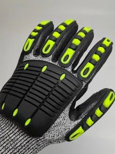 Impact Cut Resistant TPR Work Gloves Origin China Length Medium Size Customized Model NO. HY009 Color Customized Specification - Image 5