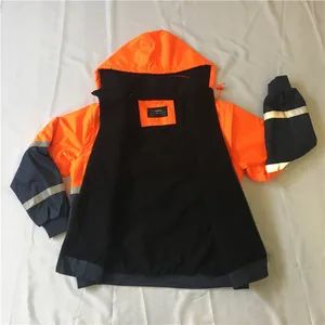 Winter High Visibility Safety Jacket Reflective Workwear Origin China Trademark OEM Thickness Thick Color Fastness 4 Label Customized - Image 2