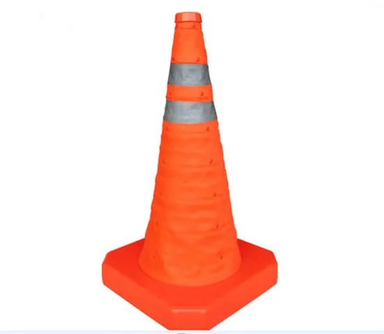ABS Base 45cm High Collapsible Traffic Cones Base 250mm Origin China Color Orange OEM / ODM Yes Weight 0.6kg/PC Trademark - Image 1