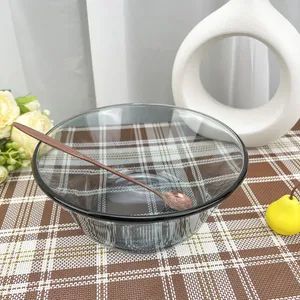 Wholesale Grey Glass Plates Heat-Resistant Glassware Glass Dinnerware Set - Image 5
