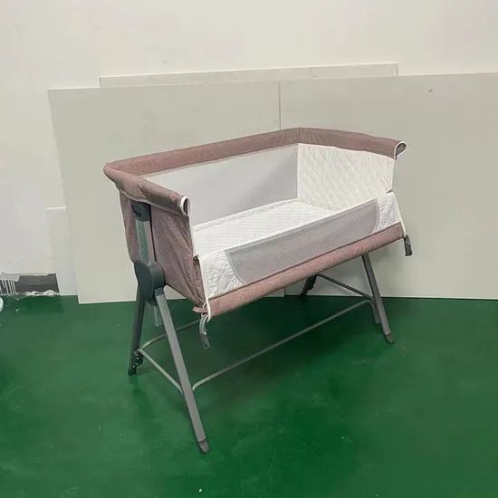 Foldable Steady Adjustable Basic Bedside Baby Bassinet Crib with Certificate - Image 6