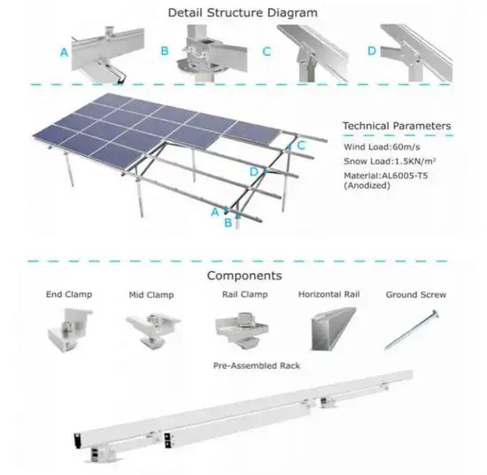 Pv String Bracket Array PV Panel Structure Brackets Array Ground Installation Tilt Mount Solar ...