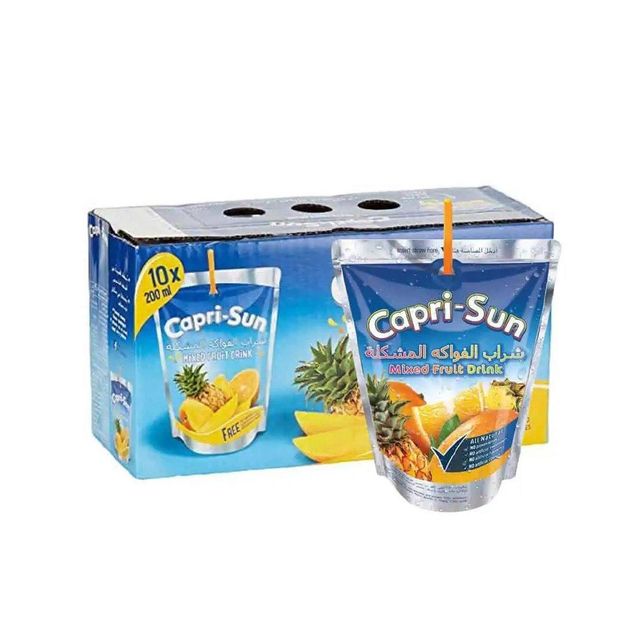 Capri Sun Orange, 8 x 200ml Capri Sun No Added Sugar Orange Juice 200ml 100% juice - Image 1