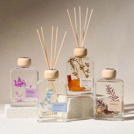 350ml Preserved Flower Botanical Reed Diffuser Sets Stick 6PCS Weight 850g Origin China Trademark OEM MOQ 2000PCS/Scent Suitable for - Image 1