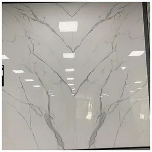 Calacatta White Large Format Porcelain Slabs for Countertops Origin China Surface Honed Thickness 12mm Size 3600？600mm HS Code 2518100000 - Image 3
