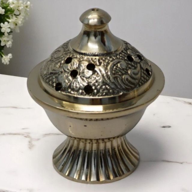 Brass Incense Stick Holder Weight 140 gm Material Brass Features incense cones holder Intended Use Incense Stick Censer - Image 1