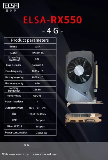 Elsa AMD Rx520 Rx530 Rx550 Rx560 Rx570 Rx580 VGA Card, Video Card, 8g Graphics Card - Image 2
