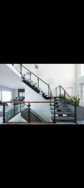 Stairs Modern Stair Glass Railing, For Home Material Glass Thickness 8 mm Position Stairs Usage/Application Home Glass Type Tempered - Image 6