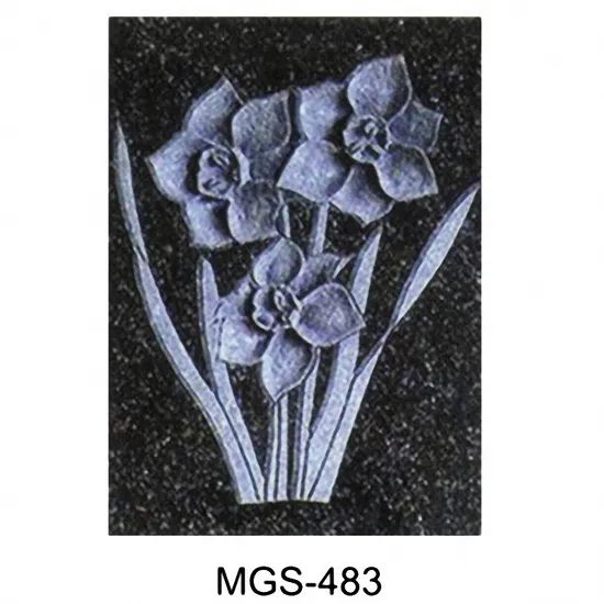 Granite Flower Sandblasting for Custom Color Blue Model NO. 485 Style as Request HS Code 68029311 Surface Polished Size as Per - Image 5