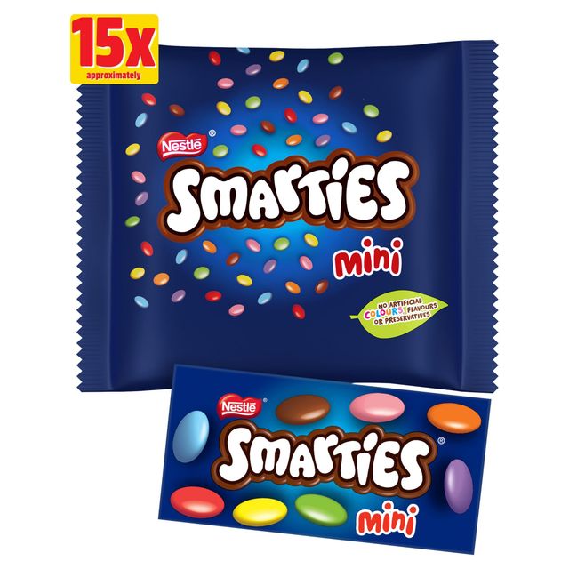 Chocolate Smarties Candy Pieces Colorful Sugar Coated Sweet Snack Bite Size Fun Treat For Kids Lunch Box - Image 1
