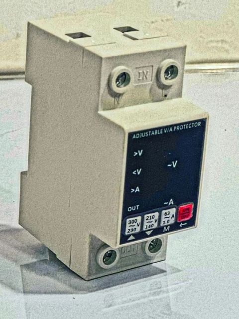 15A Adjustable Voltage Protector Material Plastic Phase Three Phase Current Rating 15A Color White (Base) Display type - Image 5