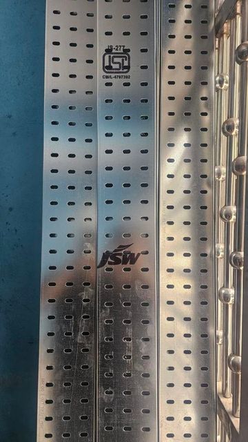 Perforated Cable Trays Length 2.5 m JSW 2.5 meter Finish Pre-Galvanized (GI) Cover Requirement With - Image 6