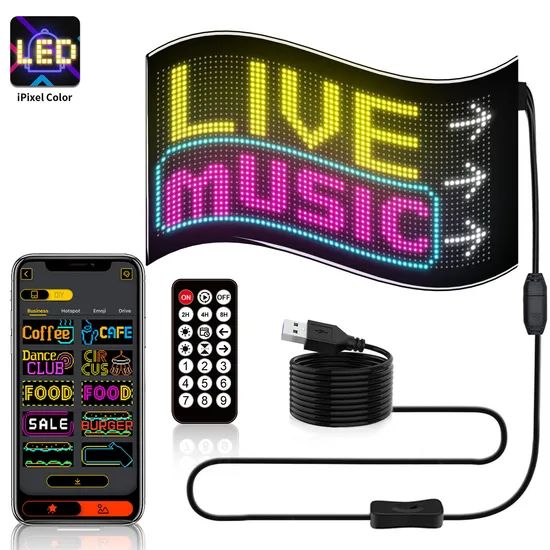 630 200mm APP Programmable Flexible LED Sign Blue Tooth APP Control Custom Text - Image 5