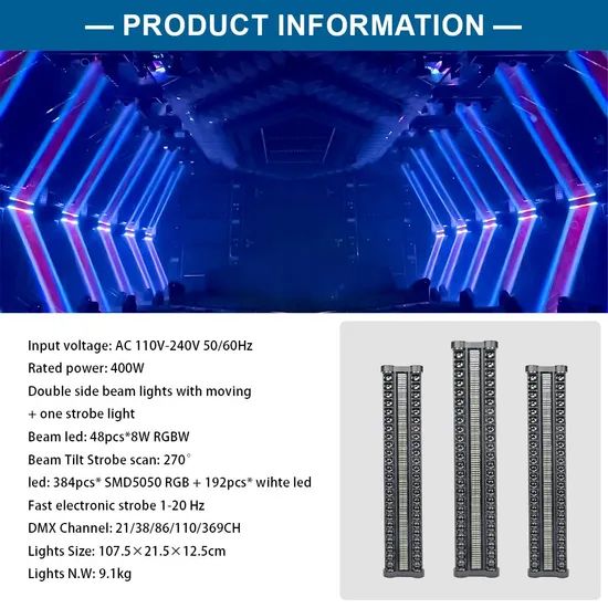 High Power LED Beam Strobe Light RGB Pixel + Warm White Touring Show Use - Image 4