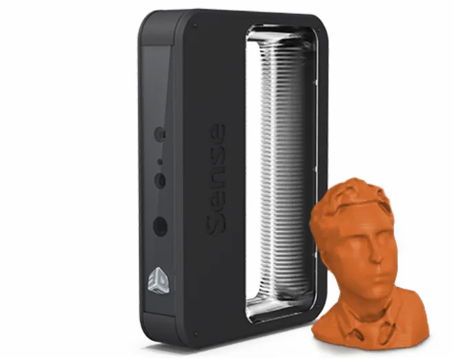 3D Desktop Printer Sense 3D Scanner Warranty 1 Year Data Format 16 Bit Usb Cord Length 213cm Depth Resolution At 0.5m - Image 1