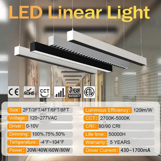 Multi-Function Linear Light with Optional Bluetooth Control Ugr <19 CRI 80/90 Origin China Trademark BBIER Warranty 5 - Image 5