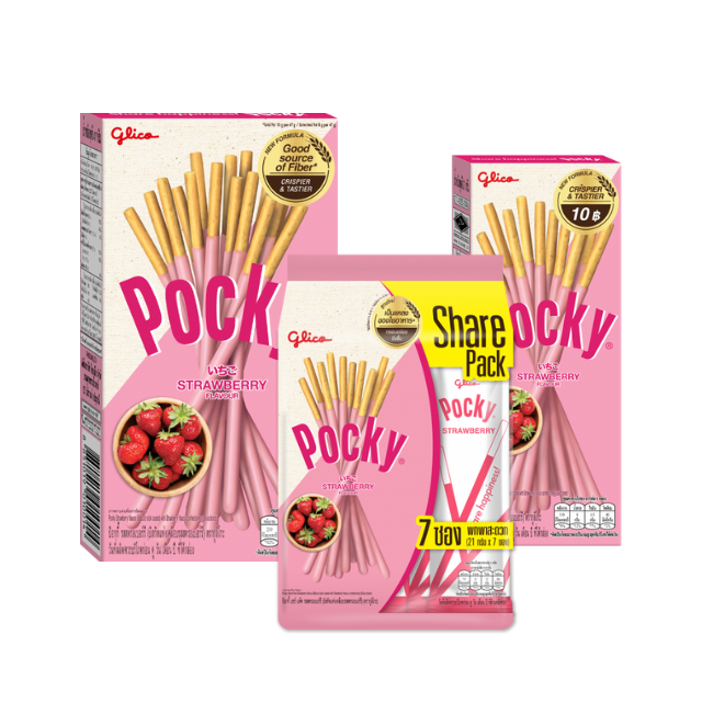 Pocky Strawberry Flavor Stick Snacks 43g Dairy Snacks 120 Boxes Per Carton From Thailand Wholesales Biscuits - Image 3