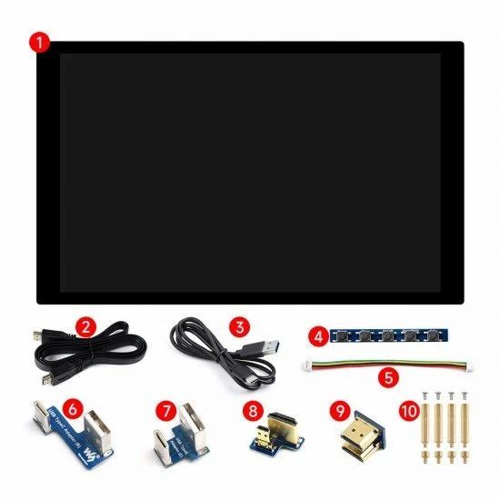 10.1inch Capacitive Touch Display (C) for Raspberry Pi 1280x800 IPS DSI Interface - Image 4