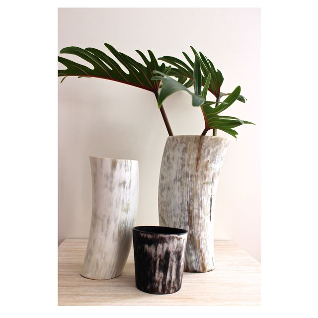 Horn Flowers Vases Large Size Desktop Decoration Vase Simple Hand Made Stone At reasonable rate - Image 5