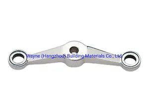 300mm Stainless Steel Glass Spider with 2 Arms 180° Glass Fitting Hardware, Point-Fixed Curtain Wall Hardware with High Quality and Best Price - Image 2