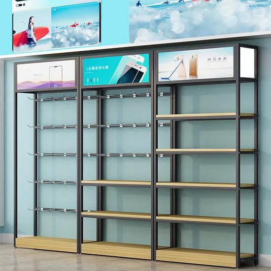 Single Side Shop Retail Display Stand Racks Supermarket Wooden Shelving - Image 1
