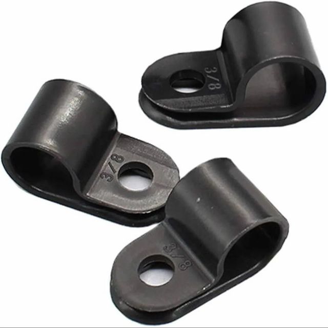 Black R Type Wire Clips Size 5 mm Color Black Clip Material Nylon Cable Diameter 9.5mm Application Elevator Systems Shape R, Rounded Or - Image 1
