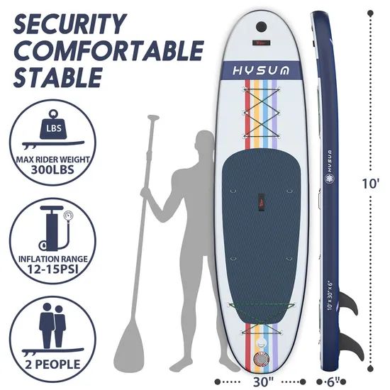 Eco-Friendly 10FT Inflatable Paddle Board for Surfing and Yoga - Image 4