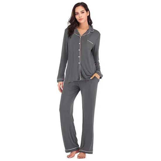 Wholesale Women′ S House Wear, Women 2 Piece Pajamas Women Night Wear Home Essential Knit Clothes, Clothing, Pajamas Set - Image 5