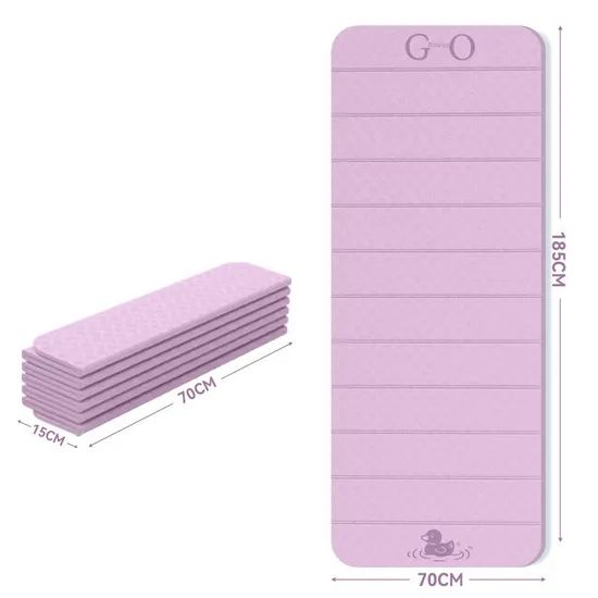 Wholesale Foldable Yoga Mats Portable Thickened Widened Environmentally Friendly TPE Anti-Slip Waterproof Fitness Mats - Image 1