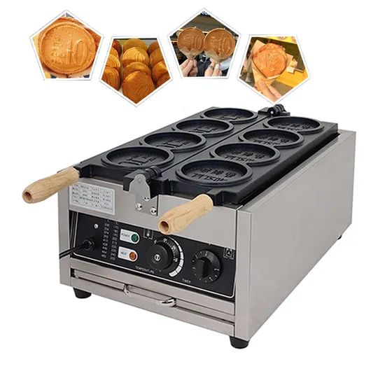 Commerical Gold Coin Waffle Machine Snack Making Machine Round Shape Waffle Maker - Image 1