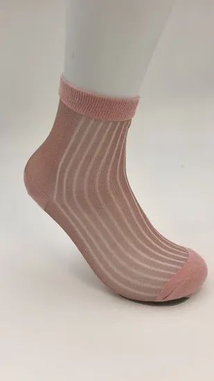 Sheer Rib Sock with Cotton Heel Toe - Image 1