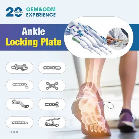 Titanium Orthopedic Implants Mini Bone Locking Plate for Foot and Ankle System - Image 1
