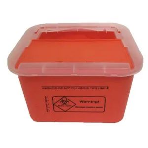 5L Medical Grade PP Square Sharps Container Washable OEM 1Y Size 5L Shape Square Model NO. OEM Trademark OEM Sample Avialable - Image 6