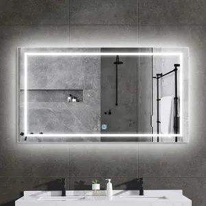 China High Quality Customized Size Multi Function LED Three Color Bathroom Smart Mirror - Image 1