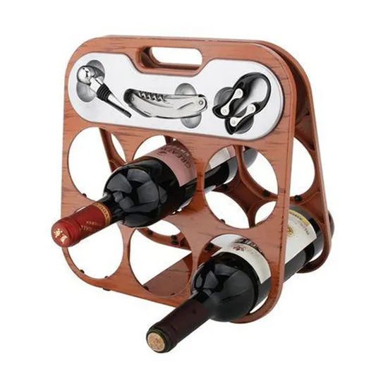 Zinc Alloy Six Bottle Wine Rack - Image 4