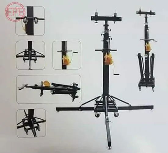 Steel Crank Stand Heavy Duty Light Stand Color Black Shape Square Origin China Length 2.1m-7m Service 24hours HS Code - Image 4