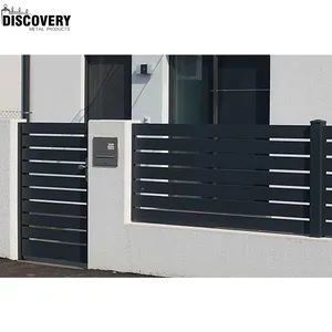 Discovery Outdoor Aluminium Garden Fencing with Horizontal Slats - Image 5