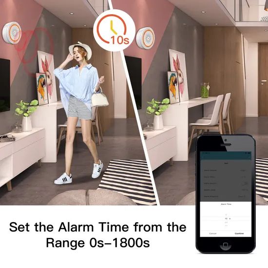 Smart Home Security System Smart Siren Sensor 90dB Sound Light Alarm Sensor - Image 2