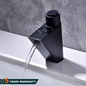 Digital Faucets Basin Wash Hand Faucets Modern Style Color Black Origin China Material Brass Model NO. gfy-sxlt Usage Common - Image 4