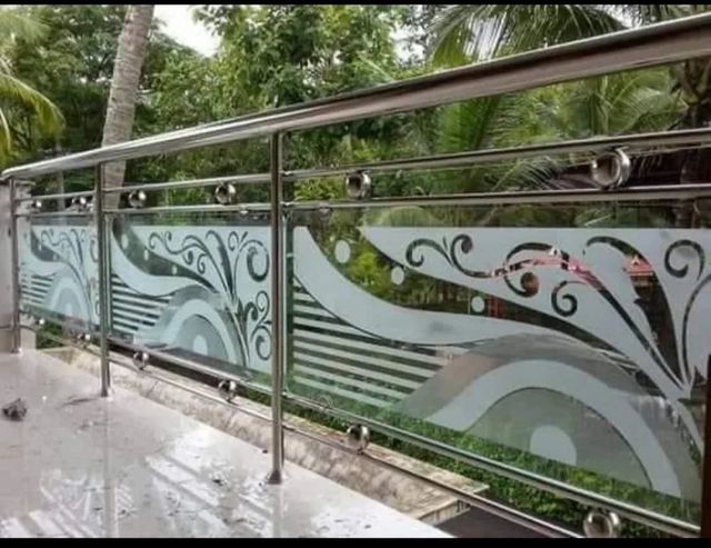Glass Balcony Railing Design Panel Position Balcony Color Transparent I Deal In New Only Thickness Customized Usage/Application AS - Image 1