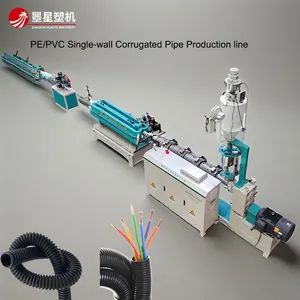 PE PP PVC PA Plastic Conduit Pipe Making Machine/Single Wall Corrugated Tube Extruder Machinery - Image 1