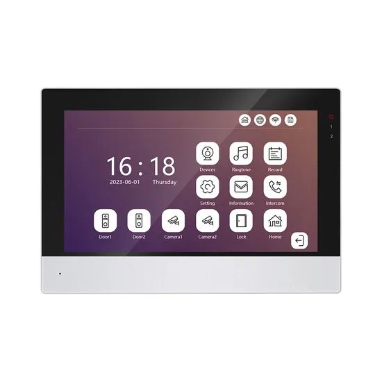 4 Wire Smart Video Door Phone Touch Screen with Fingerpirnt Call Button - Image 4