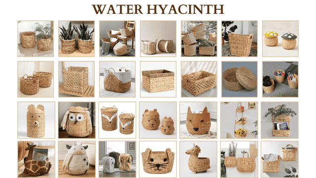 Premium Handwoven Water Hyacinth Basket - Eco-Friendly Storage from Vietnam - Image 4
